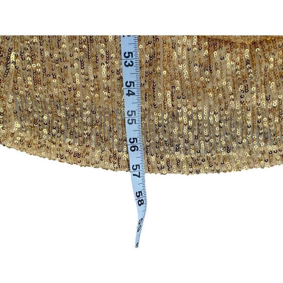 LDT Women's Size 2 Gold Sequin Ivy Goddess Long Gown Dress - Picture 13 of 14